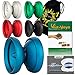 Produktbild Henrys M2 Professional Metall YoYo - Fast Spinning Lagerachse + Yo Yo Buch der Tricks + Kind Yo-Yo DVD + Reise Tasche! Tech Butterfly Form für 1A + 3A bewegt (Blue)
