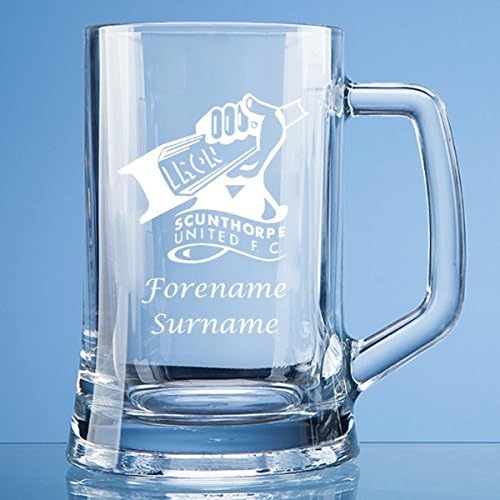 Scunthorpe FC Official PERSONALISED Crest Large Straight Tankard - FREE ENGRAVING