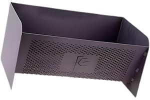 JUANIO Panier à pellets, panier brûleur à granulés de bois, braséro intérieur et extérieur coloris Noir - Longueur 40 x Profondeur 23 x Hauteur 20 cm