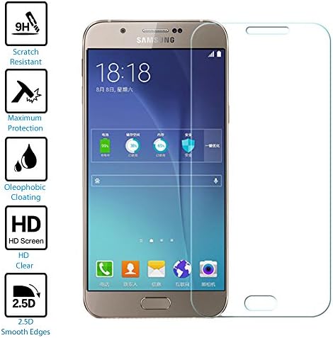 PRESTiQ Touch Samsung Galaxy A8 tempered glass Screen protector / Protective foil for phones in high quality for your Samsung Galaxy A8 | 9H hardness rating |0.33mm thickness for great protection and maximum sensitivity