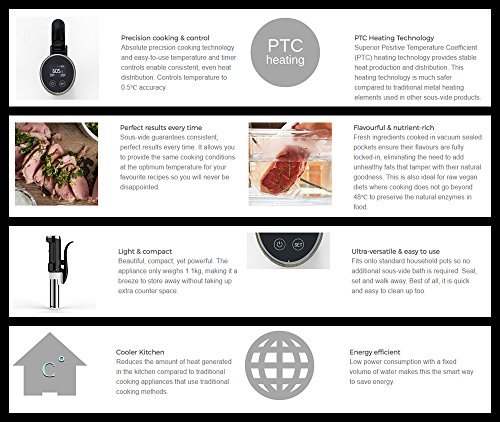 Optimum Sous Vide 1300W 12-20L Sous Vide Gerät Sous Vide Stick Sous Vide 20 Liter Sous Vide Garer Sous Vide Niedrigtemperatur Garer Sous Vide Niedrigtemperaturgarer - 6
