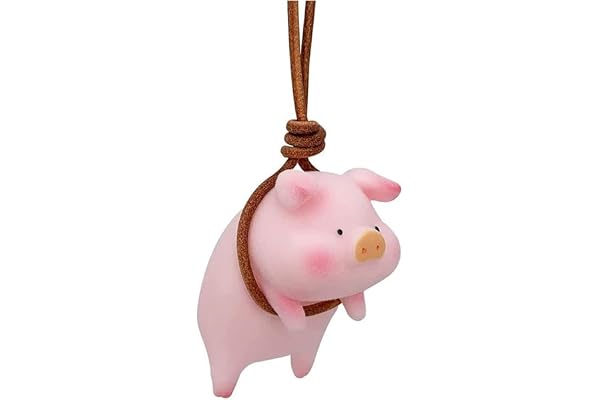 Ornement Suspendu de Cochon D'amour, Voiture de Cochon Drôle Mignon Décorations, Pendentifs de Miroir De Voiture Drôles, Convient aux Rétroviseurs de Voiture, aux Portes, à la Maison ou au Bureau