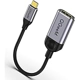 USB C to HDMI Adapter 4K Cable, QGeeM Thunderbolt 3 to HDMI Adapter Compatible with MacBook Pro 2019/2018/2017, MacBook Air/iPad Pro 2018, Surface Book 2, Dell XPS 13/15, Samsung Galaxy S10/S9/S8 More