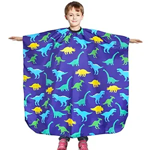 Nidoul Kids Haircut Cape, Dinosaur Salon Barber Cape Hair Stylist Cover, Waterproof Hairdresser Apron for Child Boys Girls, 47