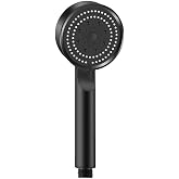 Busstier Turbo Shower Head, High Pressure Hand Shower, 5 Function Shower Head (Black)