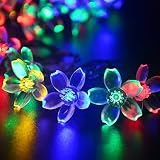 lederTEK Solares Luces de Hadas de Cuerda 6.5m 50 LED Multicolor Flor...