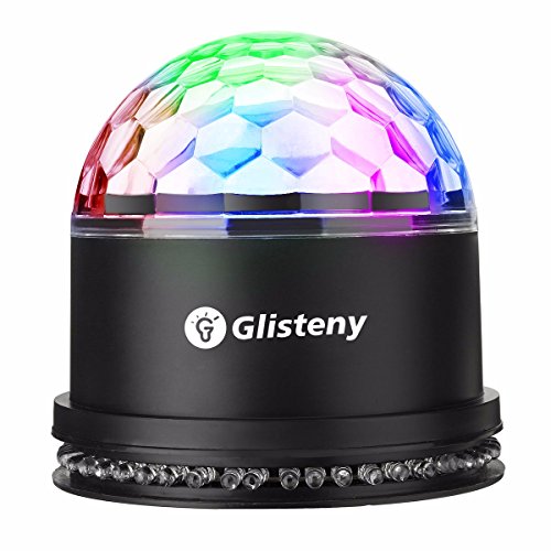 Disco Ball Lights, GLISTENY DJ Disco Party Lights 7 Color Changing RGB Auto Sound Activated 5W Strobe Rotating Magic Ball Lights Stage Lights Effect for Wedding Show KTV Nightclub