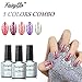 FairyGlo 5 Colours Gel Nail Polish UV LED Soak Off Platinum Varnish Bling Lacquer Nail Art Gift Set Manicure Collection New 10ml C58001