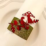 Serviettenring | Hirsch |19 cm lang | 6 cm Durchmesser | lindgrün-gold