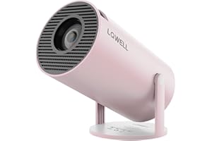 LQWELL® Projector, Mini Projector, Supports Wifi 5G BT5.0 with 11.0 Android OS, Automatic Keystone, 220 Degree Angle, 130 Inch Display for Phone/PC/Lap/Xbox/Stick, 4K Home Cinema, HDMI, Pink