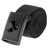 Ayliss® Fashion Canvas Web Belt Eagle Design Adjustable Black Buckle 42.5" Long 