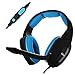 Produktbild Gaming Headset PS4 Verdrahtet 3,5 mm Stereo Over-Ear-Kopfhörer mit abnehmbaren Mikrofon für PC PS4 XBox One XBox 360 Pad Laptop Mac badasheng(Blau)