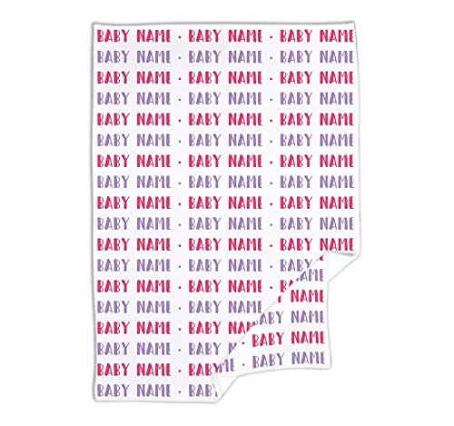 Personalised Baby Blanket Shawls Baby Name All Over Baby Shower Blankets Christening Gifts