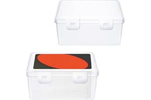 ZERUIDM 2 Pcs Plastic Playing Cards Case for UNO, Clear High Capacity Playing Card Box Holder Storage