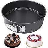 Grilzy Cake Tin - 7 Inch Cake Tins for Baking, 18cm Springform Cake Tins for Cheesecake, Non-Stick Baking Tins Round Cake Pan