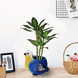 REJOICE CRAFT Pigeon Bird Resin Multicolour Succulent Pots Beautiful Flower Plants Living Room Pottery Lucky Indoor Outdoor Table Home & Office Decoration Gardening Planters Gifts (Pack of 1)