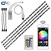 Produktbild 4 x 50 cm WiFi USB LED-Lichtleiste RGB-Smart-App-Steuerung Flexible TV-Hintergrundstreifen mit IR-Fernbedienung
