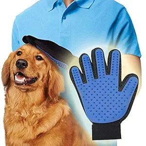 All in 1 Multi Purpose pet Grooming Glove Deshedding Glove, Bath Glove, Massager & Comb for Healthy & Happy Cats & Dogs