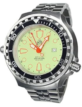 Tauchmeister 52mm Automatik 24 Std. Funktion Metallband Saphir Glas T0276-M