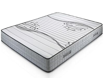 Marckonfort Matelas Boston à mémoire de forme 22 cm Épaisseur + 1,5 cm de mousse à mémoire de forme de 65 kg/m3 + Indépendance de couchage + Soutien: ferme + Extrêmement durable (140_x_200_cm)