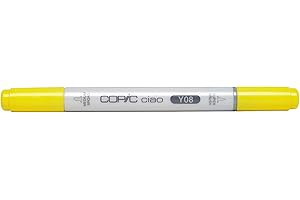 ‎COPIC COPIC Ciao Marker Typ Y - 08, Acid Yellow, vielseitiger Layoutmarker, alkoholbasiert, mit einer mittelbreiten und einer Brush-Spitze