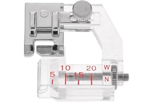 Nähmit - Verstellbarer Schrägbandeinfasser für Ihre Nähmaschine mit Schnellspanfuß - geeignet für Baumwoll & Satin Schrägbänder von 10mm - 40mm Breite (A21-Einfasser, 1 Stück)