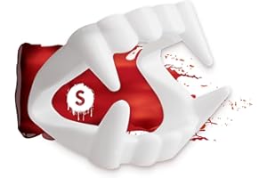Festicy Dientes de Vampiro para 6-12 años | Dientes de Vampiro para Niños y Sangre Falsa | Disfraz de Drácula para Halloween