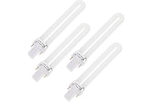 Sewroro 4 Pièces Tube D' ampoule de Lampe en Forme de U 9W Uv 365Nm Tube de Lampe pour Sèche- Ongles Lampe Uv Remplacement de La Lumière