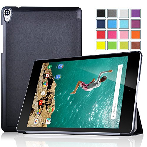 Google Pixel C Schutzhülle,IVSO hochwertiges PU Leder Etui - mit Standfunktion, super 360° Anti-Wrestling, ist für Google Nexus Pixel C 10.2 Zoll Tablet PC perfekt geeignet,Schwarz