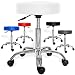 Produktbild Kesser® PROFI Rollhocker höhenverstellbar und drehbar - Arbeitshocker, Drehhocker, Praxishocker für Ärzte, Friseure, Tätowierer, Masseure, Therapeuten u.v.m. dicke Polsterung Stuhl Modell: Weiß ohne Lehne