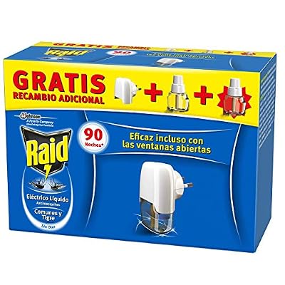 Raid Électrique Anti Moustiques Communes et Tigre 90 Nuits avec Applicateur et 2 Recharges - 200 g