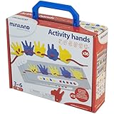 Miniland 95280 - Activity Hands, 36 piezas en maleta surtido: colores aleatorios