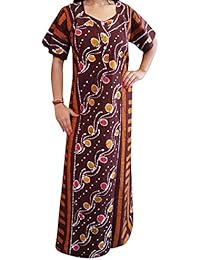 Indiatrendzs Women's Nighty Cotton Printed Summer Nightwear Free Size