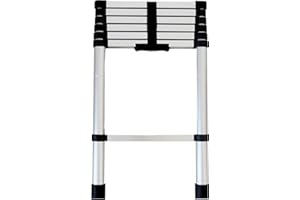 DENKER ELEGANCE AND QUALITY DENKER Escalera Telescópica 3,8m Bloqueo Automático Ajuste de Altura Libre Carga 150kg Ligera Escalera Multifuncional Escalera Extensible Duradera Herramientas Bricolaje Fontanería Seguridad