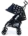 ZETA VOOOM - Black Dots with Rain Cover + Deluxe 2in1 footmuff liner zip off padded black