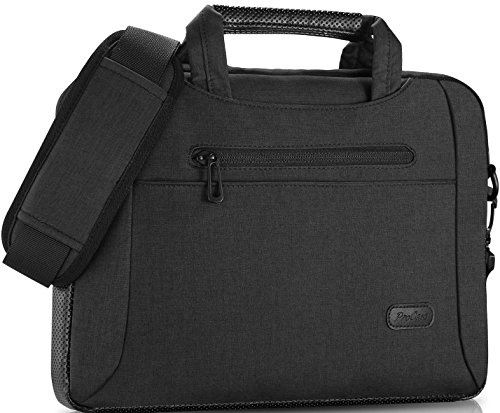 ProCase Laptop Messenger Umhängetasche Aktentasche Tasche Sleeve für Notebook Ultrabook Tablet Notebook Macbook Chromebook Computer schwarz 11 - 12 Inch