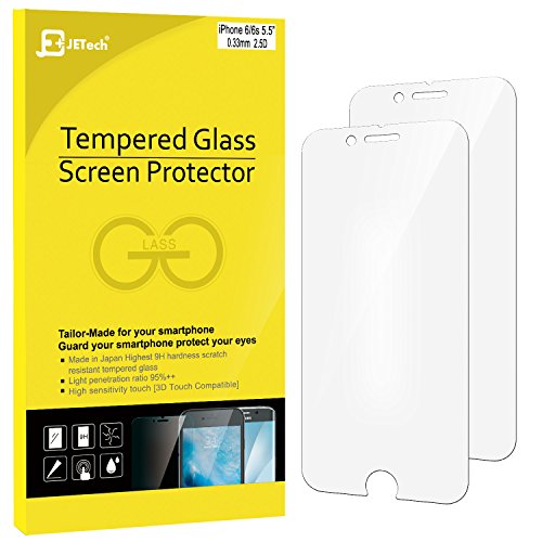 JETechÂ® 0813Â C-sp-i6Â â€“Â 5.5Â â€“Â 2Â X Glass-Matte Screen Protector Anti-Glare iPhone 6S Plus/6Â Plus 2pc (S) Screen Protector