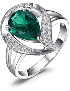 Jewelrypalace 1.7ct Luxus Grün Simulierte Nano Russischen Smaragd Damen Geschenk Silberring Ringe 925 Sterling...