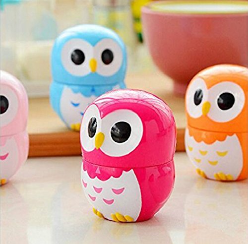 Hosaire 1x Elektronischer Timer Nette Karikatur Eulen Form Küche Timer Multifunktion Mechanischer Küchentimer Speicher Timer,Countdown,Rosa - 5