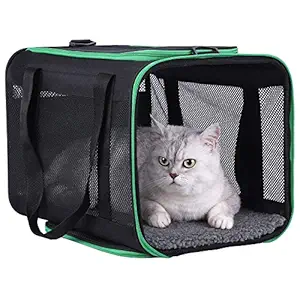 petisfam Large Cat Carrier for Large and Medium Cats and Small Dogs Offers a Comfy and Safe Way to Transport Your Fur Baby and Provides a high Level of Convenience for You