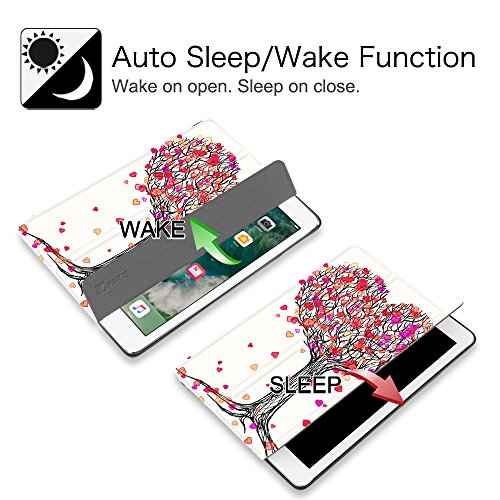 Fintie iPad 9.7 Zoll 2017 Hülle – Ultra Schlank Superleicht Ständer Smart Shell Case Cover Schutzhülle Tasche mit Auto Schlaf / Wach Funktion für Apple iPad 2017 Neue Modell, Herbst Liebe - 4