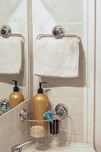 MaxHold Saugschraube Duscheckkorb,Befestigen ohne bohren – Edelstahl rostet nicht – Küchen & Badezimmer Aufbewahrung - 2