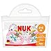 NUK Classic Happy Kids Latex Soothers Size 1 Girls (0-6 months, 2 pack)