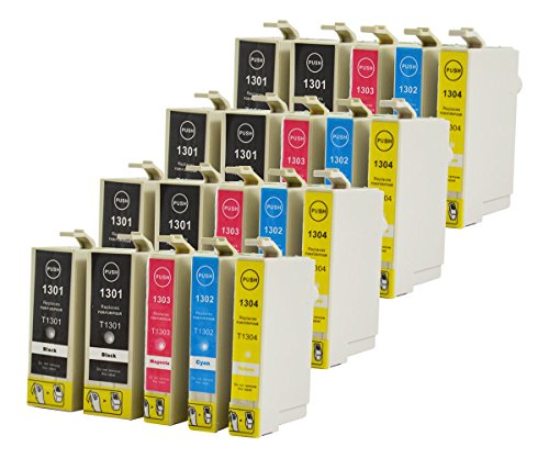 Bubprint® 20 Tintenpatronen kompatibel für Epson T1301 T1302 T1303 T1304 für Epson Stylus SX525WD SX620FW Office B42WD Office BX525WD Office BX625FWD Office BX925FWD Epson Workforce 525 630 - 2