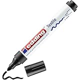 edding 4500 Marqueur pour textiles - noir - 1 stylo - pointe ronde de 2-3 mm - feutre textile lavable en machine (60 °C) pour