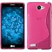 Produktbild PhoneNatic Case für LG L Bello 2 / L Bello II Hülle Silikon pink S-Style + 2 Schutzfolien