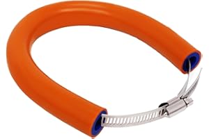 JFG RACING 52 cm/20,47" Motorrad Auspuff Schutzring,Universeller Verstellbarer Auspuff Schutz Hitzeschutz Auspuff Motorrad für Pit Dirt Bike Motocross Supermoto Enduro Scooter-Orange