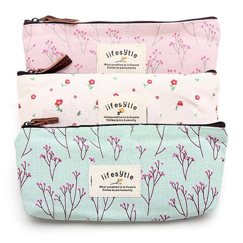 Lienzo Pen Pencil Case Papeler  a Bolsa Bolsa Caso Bolsas de Cosm  ticos rosa Talla talla   nica