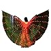 Produktbild cinnamou001 Farbe LED Licht Flügel Flügel Frauen LED Bauchtanz Wings Bunte Schmetterlingsflügel mit Teleskopstock