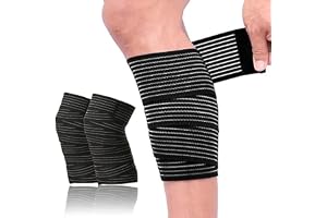 VQBKHO 4-pack knäbandage, knästöd sportbandage, knäbandage styrketräning, komprimerad för arm, armbåge, vad, hand, fotled, ha
